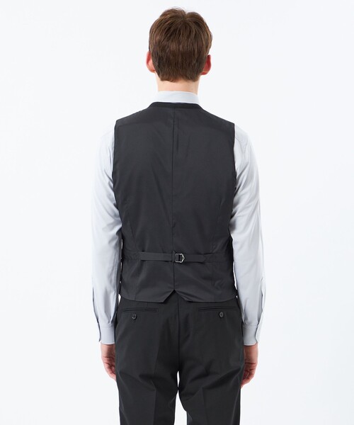 MACKINTOSH PHILOSOPHY(マッキントッシュ フィロソフィー)の「トロッター ウェストコート #109 ウール混ストレッチトロピカル(ベスト・メンズ・ブラック/ダークネイビー・40/38)」の9枚目の写真