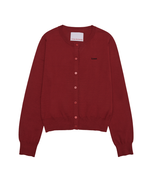 AMESWORLDWIDE(アメスワールドワイド)の「BASIC ROUND NECK CARDIGAN RED(カーディガン/ボレロ・レディース・その他・FREE)」の1枚目の写真