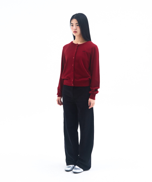 AMESWORLDWIDE(アメスワールドワイド)の「BASIC ROUND NECK CARDIGAN RED(カーディガン/ボレロ・レディース・その他・FREE)」の4枚目の写真