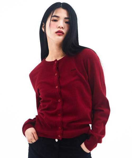 AMESWORLDWIDE(アメスワールドワイド)の「BASIC ROUND NECK CARDIGAN RED(カーディガン/ボレロ・レディース・その他・FREE)」の6枚目の写真