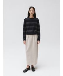 Moia（モイア）の「reverse stripe knit (navy)（ニット/セーター）」