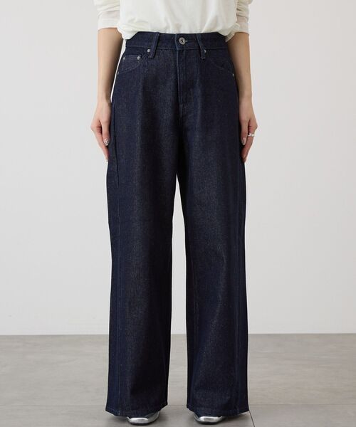 AMERICAN HOLIC（アメリカンホリック）の「バギーデニムパンツ（デニムパンツ・レディース・ライトインディゴブルー/ワンウォッシュ・M/L/S）」の4枚目の写真