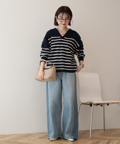 AMERICAN HOLIC（アメリカンホリック）の「バギーデニムパンツ（デニムパンツ・レディース・ライトインディゴブルー/ワンウォッシュ・M/L/S）」の21枚目の写真