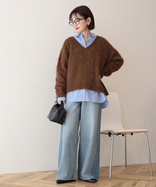 AMERICAN HOLIC（アメリカンホリック）の「バギーデニムパンツ（デニムパンツ・レディース・ライトインディゴブルー/ワンウォッシュ・M/L/S）」の19枚目の写真