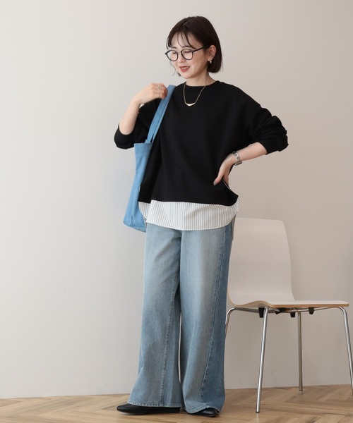 AMERICAN HOLIC（アメリカンホリック）の「バギーデニムパンツ（デニムパンツ・レディース・ライトインディゴブルー/ワンウォッシュ・M/L/S）」の17枚目の写真