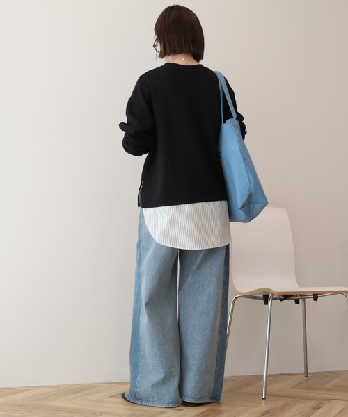 AMERICAN HOLIC（アメリカンホリック）の「バギーデニムパンツ（デニムパンツ・レディース・ライトインディゴブルー/ワンウォッシュ・M/L/S）」の16枚目の写真