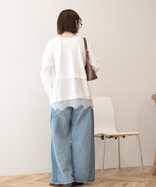 AMERICAN HOLIC（アメリカンホリック）の「バギーデニムパンツ（デニムパンツ・レディース・ライトインディゴブルー/ワンウォッシュ・M/L/S）」の7枚目の写真