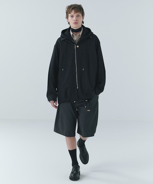 CULLNI（クルニ）の「CULLNI Embroidery Patch Zip Up Hoodie（パーカー・メンズ・ライトグレー系/グリーン/ネイビー/ブラック・0/1/2）」の5枚目の写真