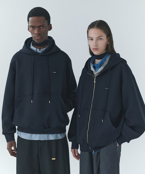 CULLNI（クルニ）の「CULLNI Embroidery Patch Zip Up Hoodie（パーカー・メンズ・ライトグレー系/グリーン/ネイビー/ブラック・0/1/2）」の8枚目の写真