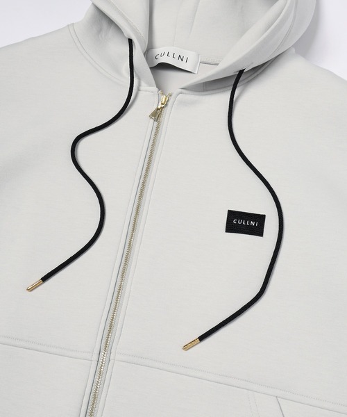 CULLNI（クルニ）の「CULLNI Embroidery Patch Zip Up Hoodie（パーカー・メンズ・ライトグレー系/グリーン/ネイビー/ブラック・0/1/2）」の9枚目の写真