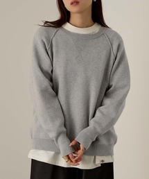 NAVY（ネイビー）の「Wジャガード ガゼット付き ラグランニットプルオーバー（ニット/セーター）」