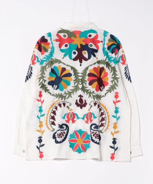 チャイハネ（チャイハネ）の「【チャイハネ】エルジャン刺繍MEN'Sシャツ（シャツ/ブラウス・メンズ・ブラック/ホワイト/ブルー・FREE）」の10枚目の写真