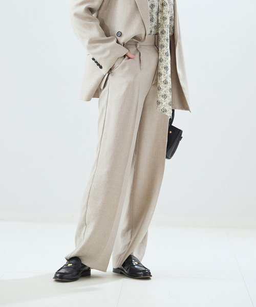 journal standard L'essage（ジャーナルスタンダードレサージュ）の「《追加》アイアスタックパンツ（スラックス・レディース・チャコールグレー/ベージュ・38/36）」の10枚目の写真