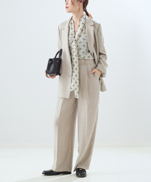 journal standard L'essage(ジャーナルスタンダードレサージュ)の「《追加/セットアップ可》アイアスタックパンツ(スラックス・レディース・チャコールグレー/ベージュ・38/36)」の20枚目の写真