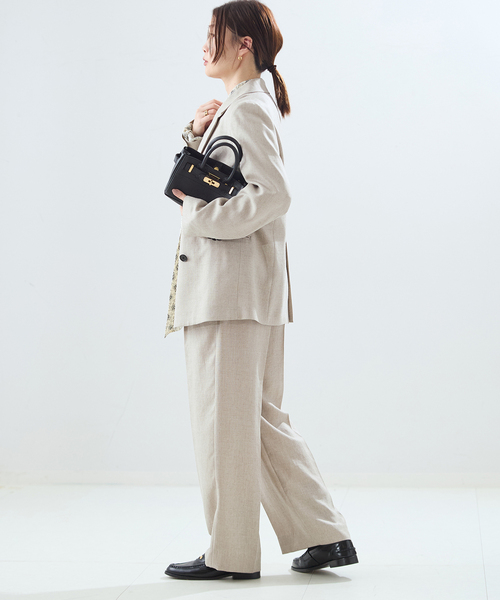 journal standard L'essage(ジャーナルスタンダードレサージュ)の「《追加/セットアップ可》アイアスタックパンツ(スラックス・レディース・チャコールグレー/ベージュ・38/36)」の19枚目の写真