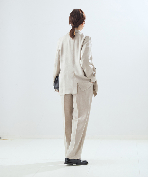 journal standard L'essage(ジャーナルスタンダードレサージュ)の「《追加/セットアップ可》アイアスタックパンツ(スラックス・レディース・チャコールグレー/ベージュ・38/36)」の18枚目の写真