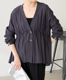 COLLAGE GALLARDAGALANTE | ギャザー切替シャツカーディガン/WEB限定カラー展開(シャツ/ブラウス)