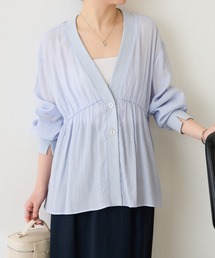 COLLAGE GALLARDAGALANTE | ギャザー切替シャツカーディガン/WEB限定カラー展開(シャツ/ブラウス)