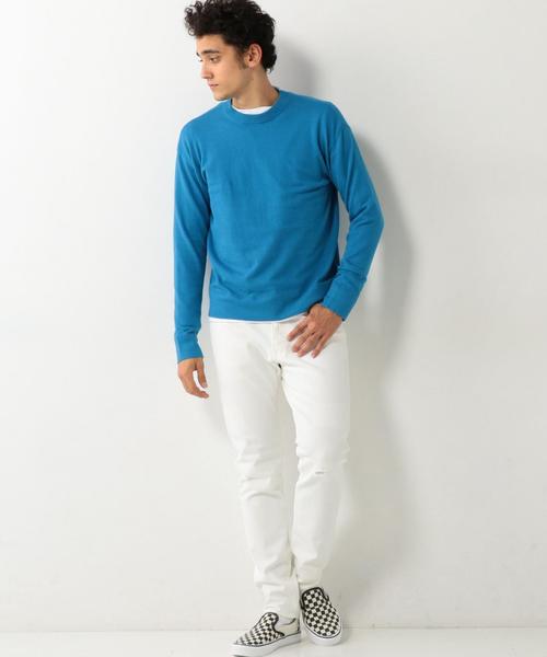 UNITED ARROWS(ユナイテッドアローズ)の「UAS コットン カシミヤ クルーネック ニット ◆(ニット/セーター・メンズ・ケリー/ホワイト/ネイビー/ターコイズブルー・LARGE/MEDIUM/SMALL/X-LARGE)」の16枚目の写真