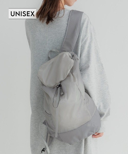 coca（coca）（コカ）の「軽量リップストップポケッタブルバックパック（バックパック/リュック・レディース・ライトグレー/オレンジ/カーキ/ブラック・ONE SIZE）」の2枚目の写真