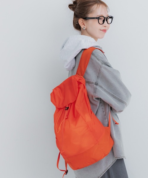 coca（coca）（コカ）の「軽量リップストップポケッタブルバックパック（バックパック/リュック・レディース・ライトグレー/オレンジ/カーキ/ブラック・ONE SIZE）」の11枚目の写真