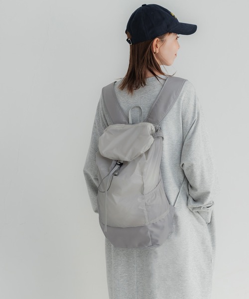 coca（coca）（コカ）の「軽量リップストップポケッタブルバックパック（バックパック/リュック・レディース・ライトグレー/オレンジ/カーキ/ブラック・ONE SIZE）」の12枚目の写真