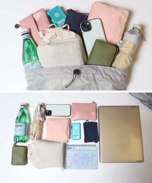 coca（coca）（コカ）の「軽量リップストップポケッタブルバックパック（バックパック/リュック・レディース・ライトグレー/オレンジ/カーキ/ブラック・ONE SIZE）」の5枚目の写真