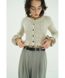 CLANE | CLANE W FACE SHORT FRILLED KNIT TOPS 10106-2053(ニット/セーター)