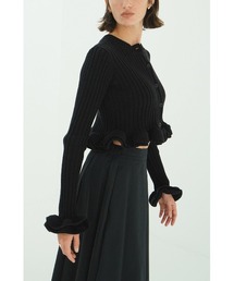 CLANE（クラネ）の「CLANE W FACE SHORT FRILLED KNIT TOPS 10106-2053（ニット/セーター）」