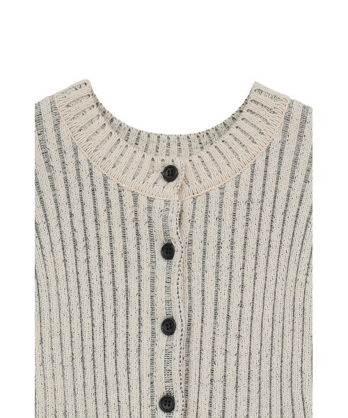 CLANE W FACE SHORT FRILLED KNIT TOPS 10106-2053（ニット/セーター