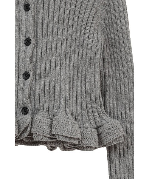 CLANE（クラネ）の「CLANE W FACE SHORT FRILLED KNIT TOPS 10106-2053（ニット/セーター・レディース・ホワイト/グレー/ブラック・1）」の13枚目の写真