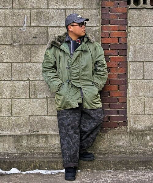A NOTHING(アナッシング)の「VINTAGE CAMOUFLAGE SWEAT PANTS (Khaki)(スウェットパンツ・レディース・その他・MEDIUM/LARGE)」の6枚目の写真