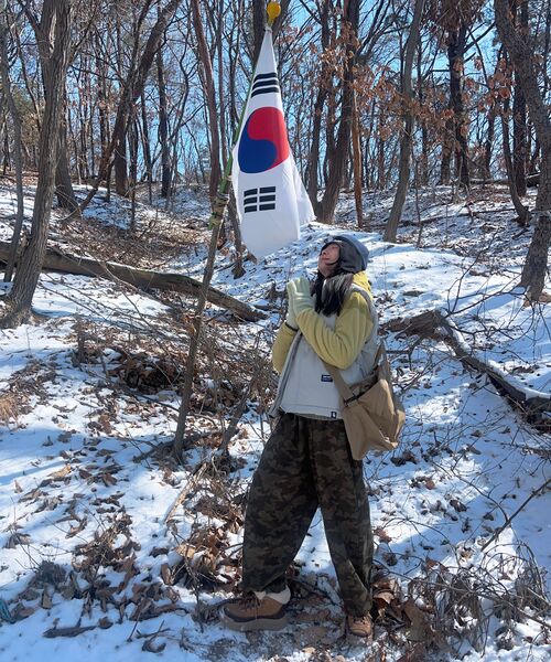 A NOTHING(アナッシング)の「VINTAGE CAMOUFLAGE SWEAT PANTS (Khaki)(スウェットパンツ・レディース・その他・MEDIUM/LARGE)」の8枚目の写真