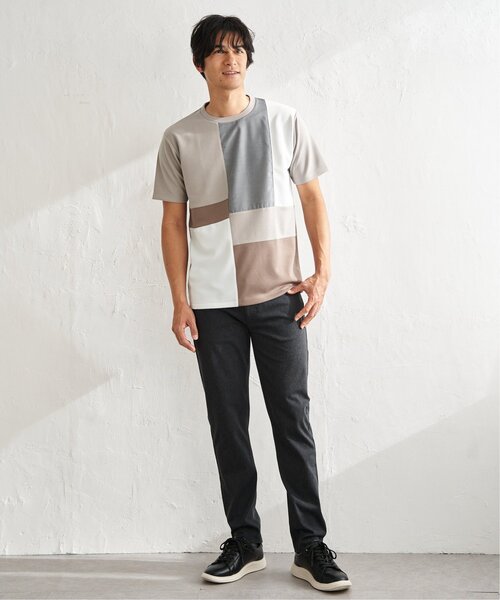 ikka(イッカ)の「【雑誌MonoMax5月号掲載】ブロックス冷感切り替えTシャツ「小泉孝太郎さん着用モデル」(Tシャツ/カットソー・メンズ・ホワイト/グリーン/ネイビー/グレイッシュベージュ/ブラック・L/M/XL/S)」の20枚目の写真