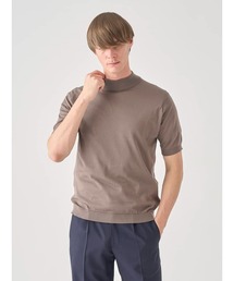 JOHN SMEDLEY（ジョンスメドレー）の「モックネック半袖コットンニットＴシャツ（ニット/セーター）」