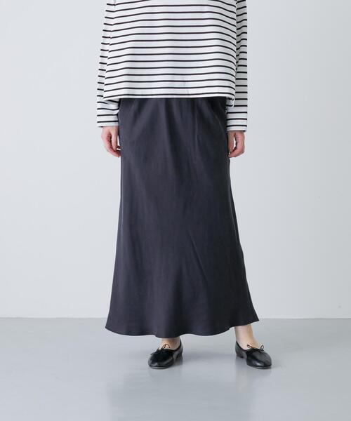 かぐれ（カグレ）の「『2サイズ展開』キュプラバイアススカート（スカート・レディース・ブラック/ネイビー・0/1）」の12枚目の写真