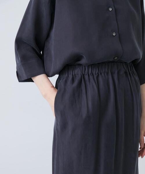 かぐれ（カグレ）の「『2サイズ展開』キュプラバイアススカート（スカート・レディース・ブラック/ネイビー・0/1）」の17枚目の写真