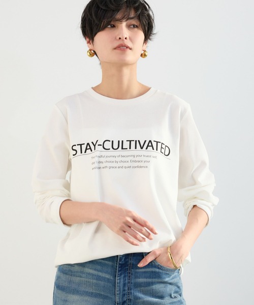 BARNYARDSTORM（バンヤードストーム）の「BARNYARDSTORM / スタンダードプリントT（Tシャツ/カットソー・レディース・チャコールグレー/ホワイト/グリーン・FREE）」の2枚目の写真