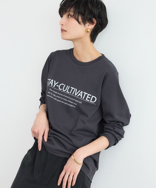 BARNYARDSTORM（バンヤードストーム）の「BARNYARDSTORM / スタンダードプリントT（Tシャツ/カットソー・レディース・チャコールグレー/ホワイト/グリーン・FREE）」の18枚目の写真