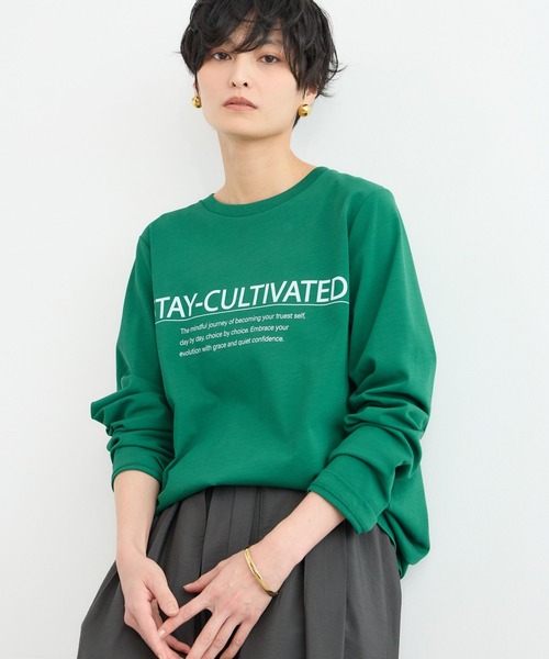 BARNYARDSTORM（バンヤードストーム）の「BARNYARDSTORM / スタンダードプリントT（Tシャツ/カットソー・レディース・チャコールグレー/ホワイト/グリーン・FREE）」の8枚目の写真