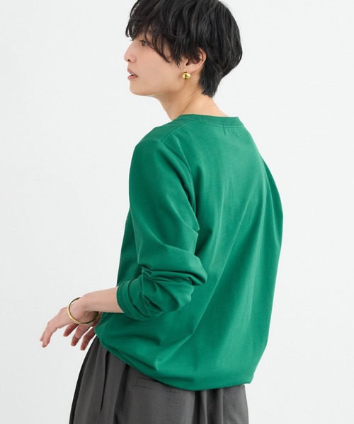 BARNYARDSTORM（バンヤードストーム）の「BARNYARDSTORM / スタンダードプリントT（Tシャツ/カットソー・レディース・チャコールグレー/ホワイト/グリーン・FREE）」の13枚目の写真