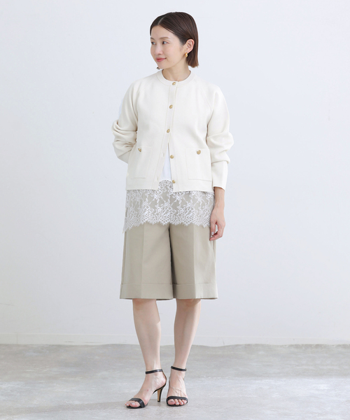 IENA（イエナ）の「《追加》ミラノリブカーディガン（カーディガン/ボレロ・レディース・ネイビー/オートミール・FREE）」の3枚目の写真