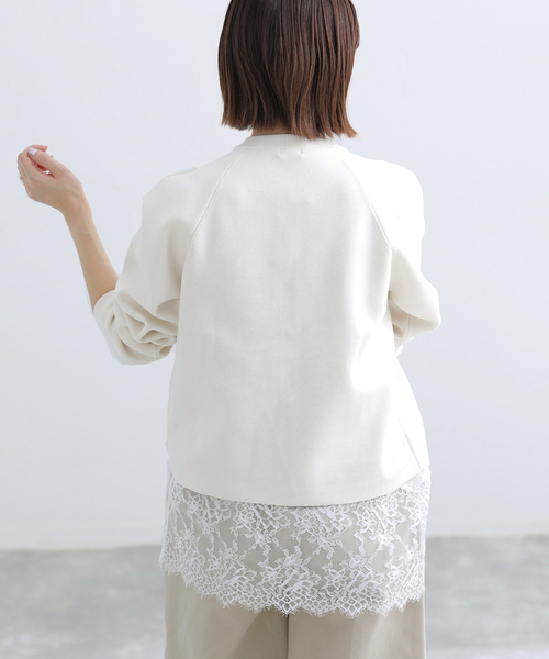 IENA（イエナ）の「《追加》ミラノリブカーディガン（カーディガン/ボレロ・レディース・ネイビー/オートミール・FREE）」の6枚目の写真