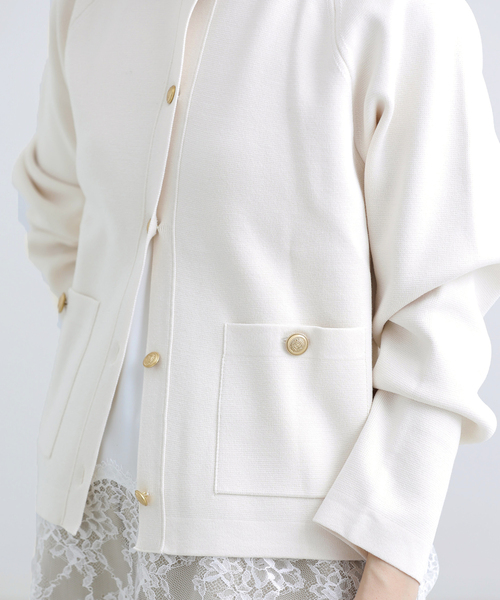 IENA（イエナ）の「《追加》ミラノリブカーディガン（カーディガン/ボレロ・レディース・ネイビー/オートミール・FREE）」の9枚目の写真