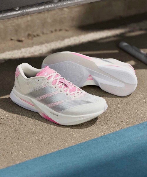 adidas(アディダス)の「アディゼロ ボストン13 / Adizero Boston 13 / ランニングシューズ / アディダス adidas(スニーカー・メンズ・ホワイト×ピンク・28.5cm/28.0cm/27.5cm/26.5cm/26.0cm/25.5cm/27.0cm)」の5枚目の写真