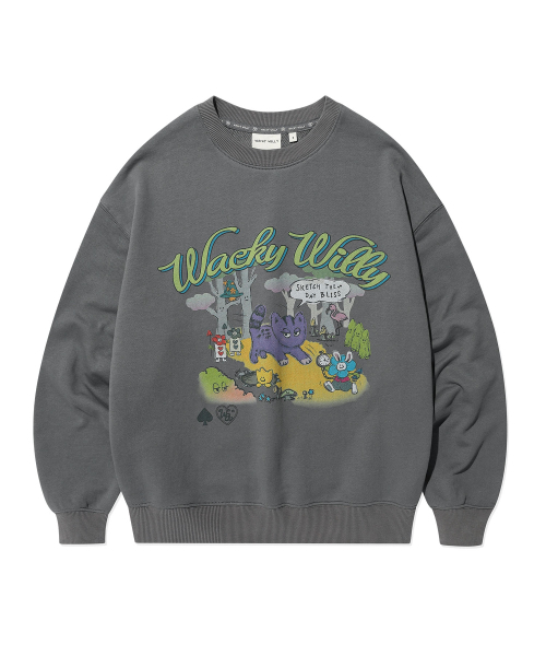 Wacky WiLLy（ワッキーウィリー）の「ウィメンズグラフィックレギュラーフィットスウェットチャコール（スウェット・レディース・その他・F）」の2枚目の写真