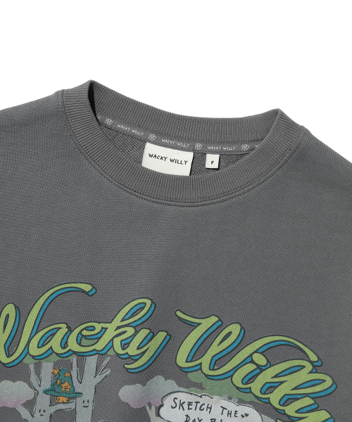 Wacky WiLLy（ワッキーウィリー）の「ウィメンズグラフィックレギュラーフィットスウェットチャコール（スウェット・レディース・その他・F）」の4枚目の写真