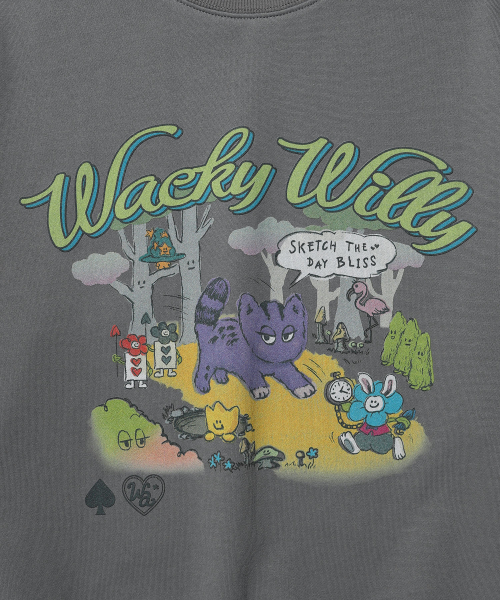 Wacky WiLLy（ワッキーウィリー）の「ウィメンズグラフィックレギュラーフィットスウェットチャコール（スウェット・レディース・その他・F）」の5枚目の写真