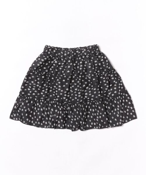 Ritzy(リッツィー)の「小花柄ティアード・ミニスカート(スカート・レディース・ブラック/ホワイト・LARGE/MEDIUM)」の4枚目の写真