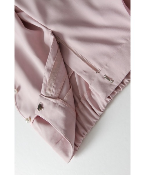 tocco closet(トッコ クローゼット)の「パール付きサイドスカラップテーパードパンツ(スラックス・レディース・ピンク/ブラック・M)」の19枚目の写真